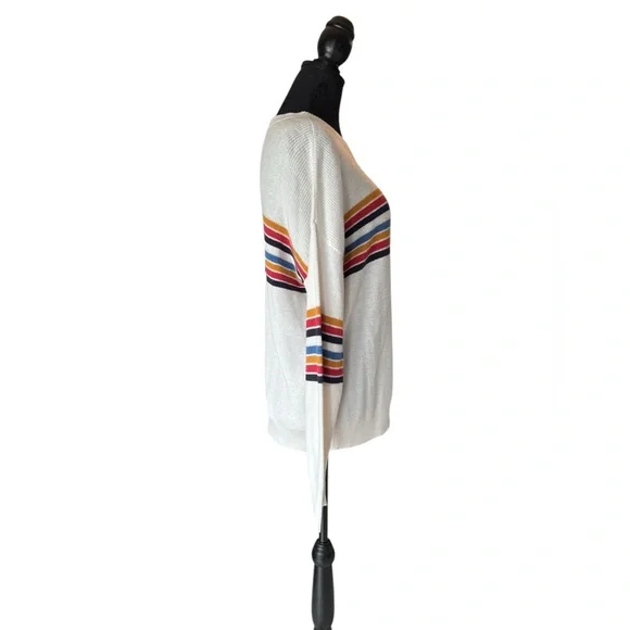 American Eagle Retro Stripe Crew Neck Sweater - Cozy Cotton Blend - Size S - Picture 5 of 9